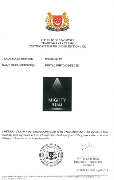 mighty beam certificate
