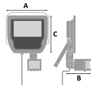 Floodlight LED Dimension